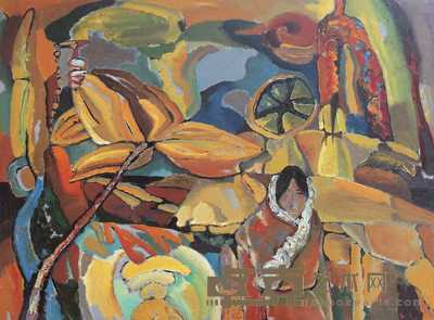 金宇 2005年作 西部记忆之一 97×130cm